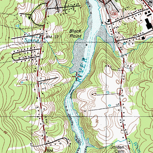 Topographic Map of Murches Point, ME