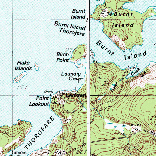 Topographic Map of Laundry Cove, ME
