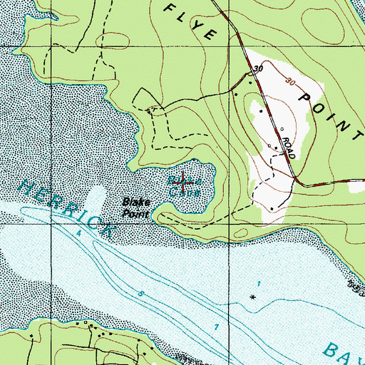 Topographic Map of Black Cove, ME