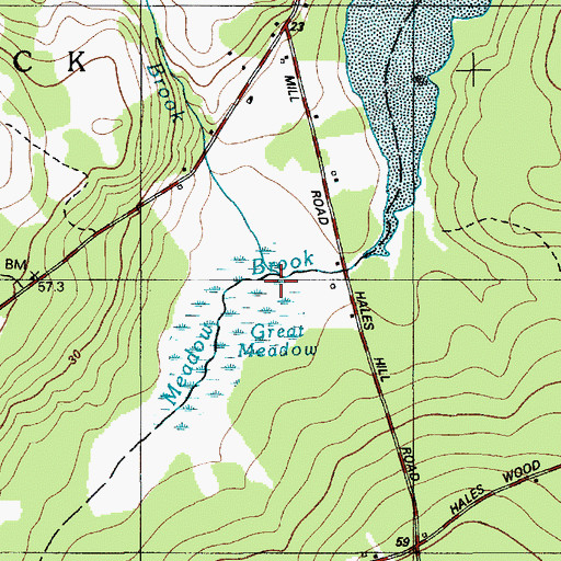 Topographic Map of Thurston Brook, ME