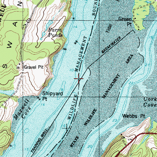 Topographic Map of Cooksey Channel, ME