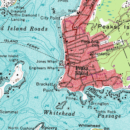 Topographic Map of Forest City Landing, ME