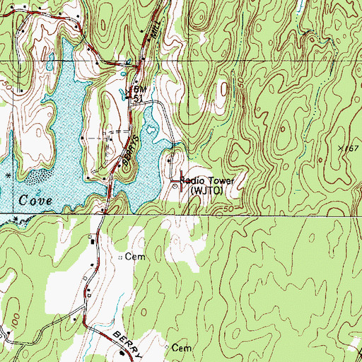 Topographic Map of WJTO Radio Tower (Havre De Grace), ME