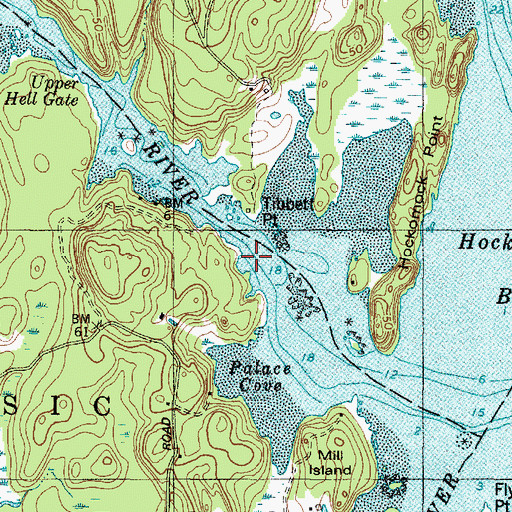 Topographic Map of Swett Point, ME