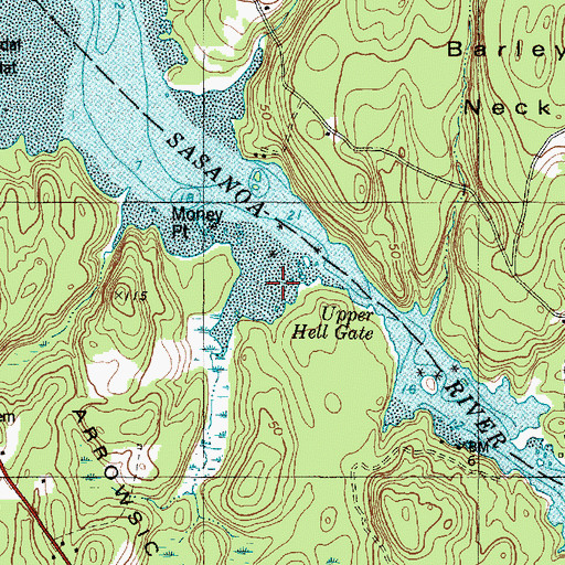 Topographic Map of Snipe Cove, ME