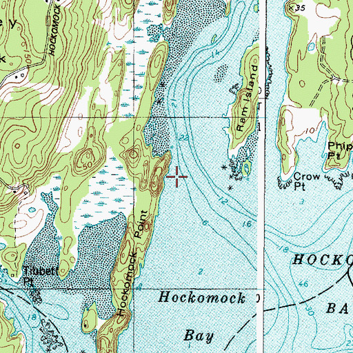 Topographic Map of Hockomock Head, ME