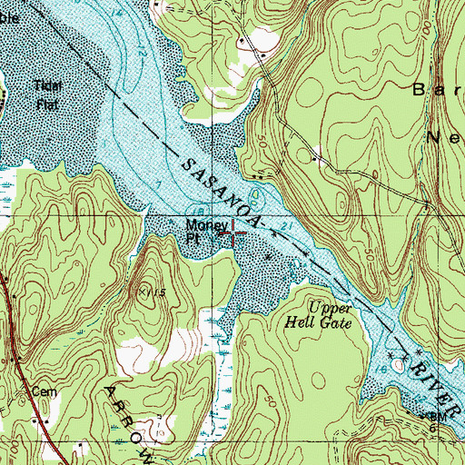 Topographic Map of Castle Island, ME