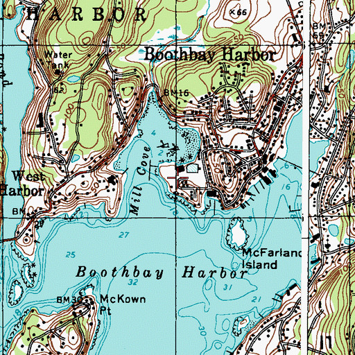 Topographic Map of McFarland Point, ME