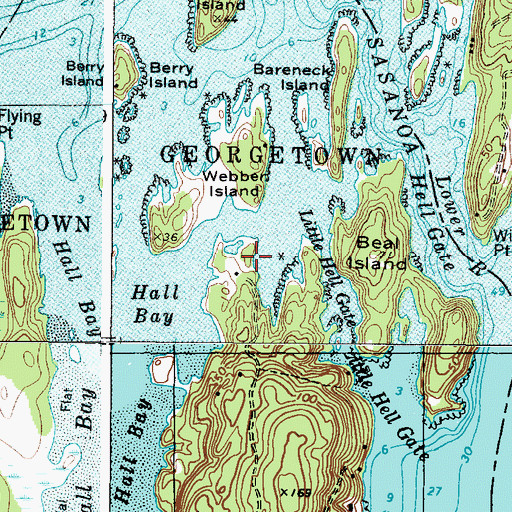 Topographic Map of North Point, ME