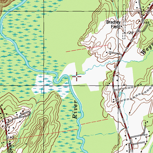 Topographic Map of Weymouth Brook, ME
