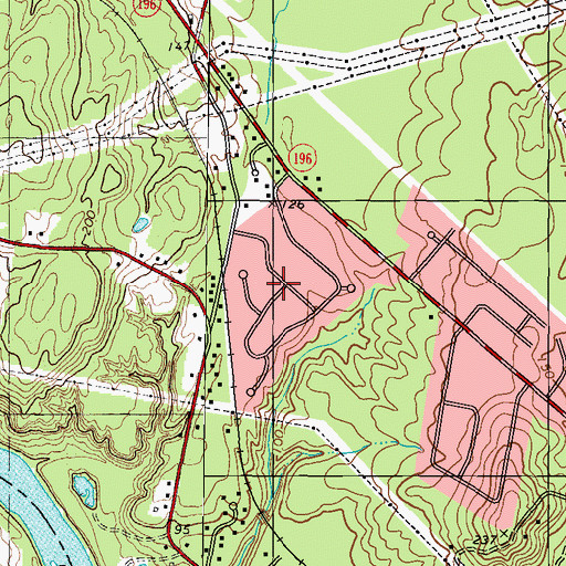 Topographic Map of Topsham Airfield (historical), ME
