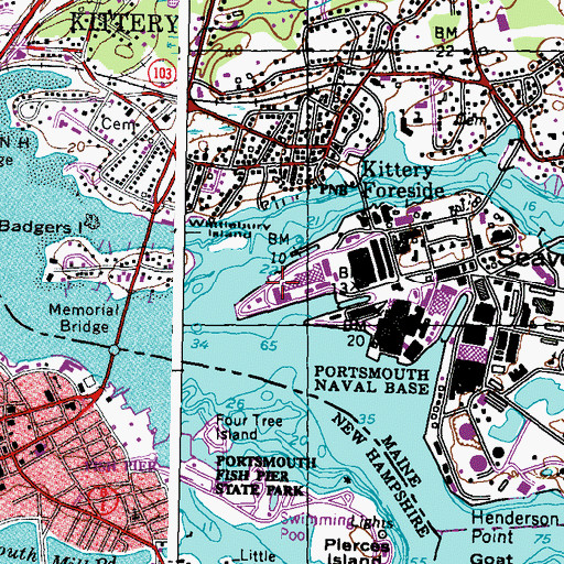 Topographic Map of Pier Number 2, ME