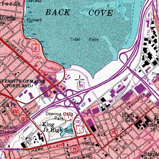 Topographic Map of WPOR Radio Tower (Havre De Grace), ME