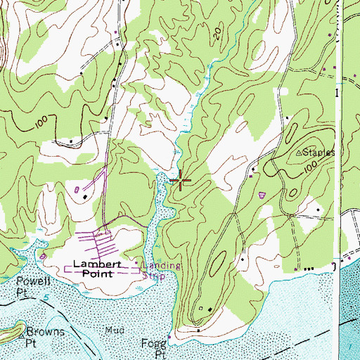 Topographic Map of Roddings Creek, ME