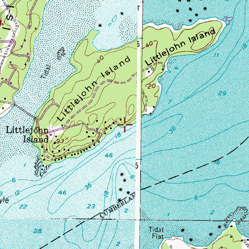 Topographic Map of Town Landing, ME