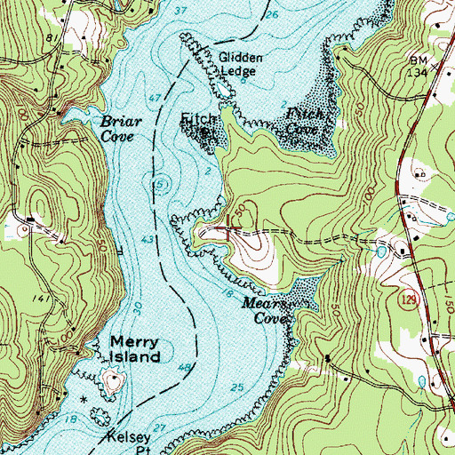 Topographic Map of Lower Fitch Point, ME