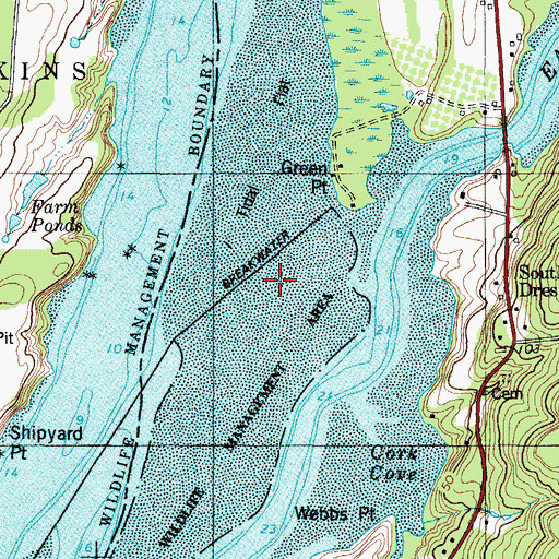 Topographic Map of Middle Ground, ME