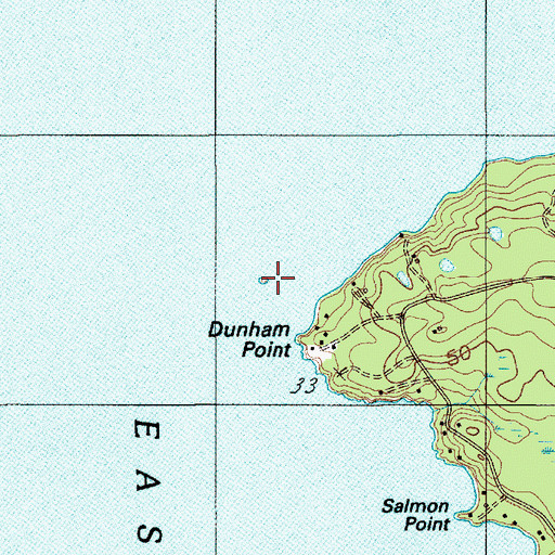 Topographic Map of Dunham Point Ledge, ME