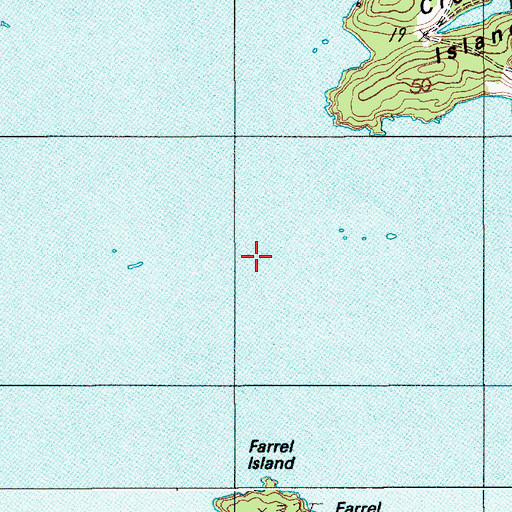 Topographic Map of Twin Ledges, ME