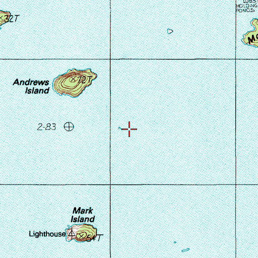 Topographic Map of Bay Ledge, ME