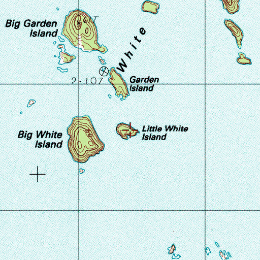 Topographic Map of Little White Island, ME