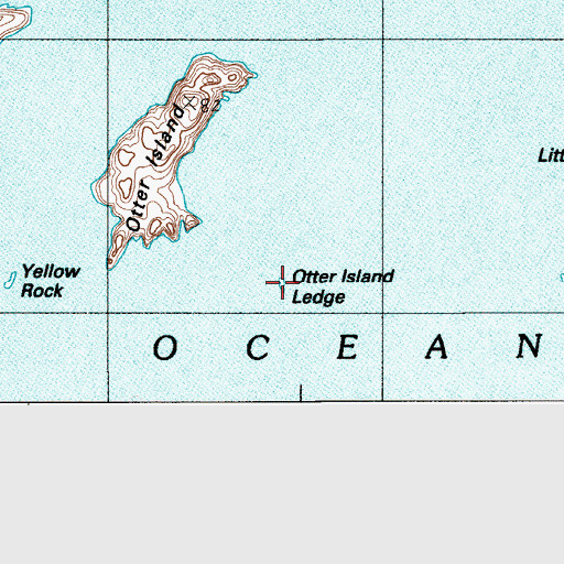 Topographic Map of Otter Island Ledge, ME