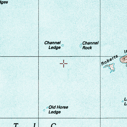 Topographic Map of Channel Ledge, ME