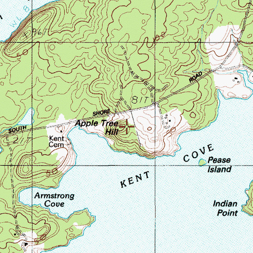 Topographic Map of Apple Tree Hill, ME
