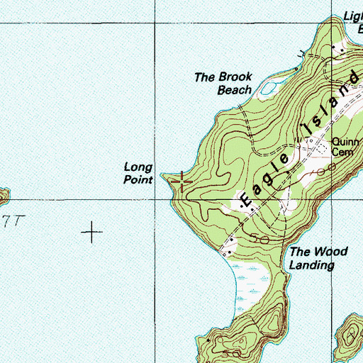 Topographic Map of Long Point, ME