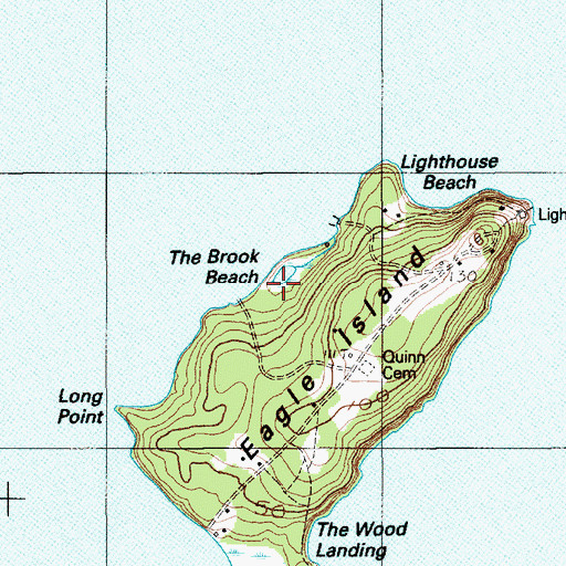 Topographic Map of The Brook Beach, ME