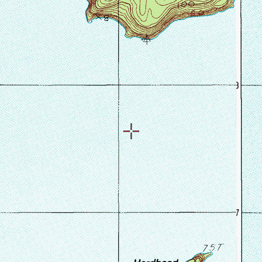 Topographic Map of Middle Rock, ME