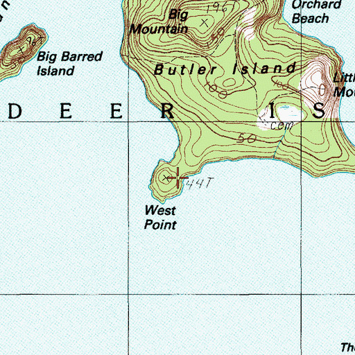 Topographic Map of West Point, ME