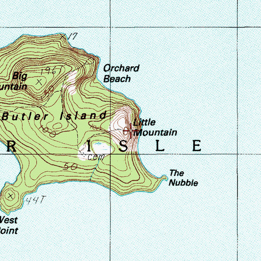 Topographic Map of Little Mountain, ME