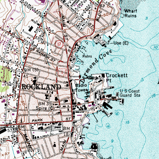 Topographic Map of WRKD Radio Tower (Havre De Grace), ME