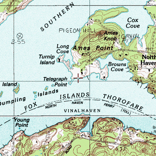 Topographic Map of Telegraph Point, ME