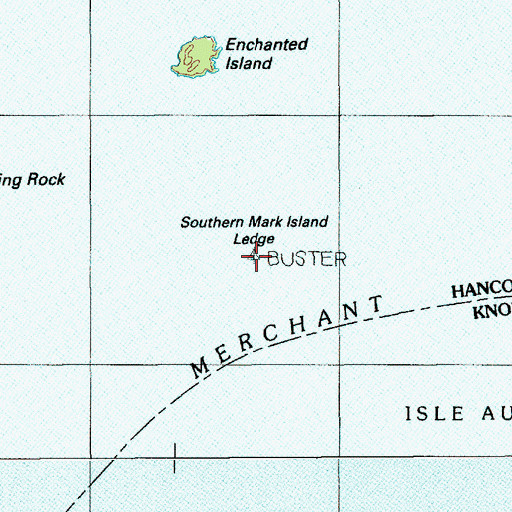 Topographic Map of Southern Mark Island, ME