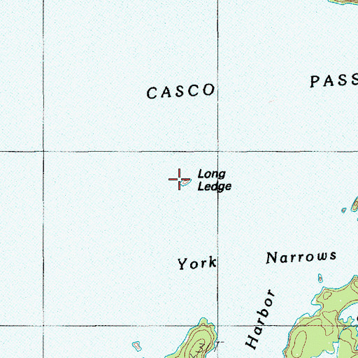 Topographic Map of Long Ledge, ME
