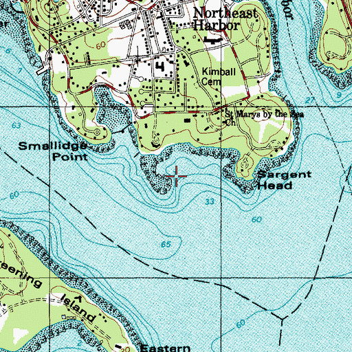 Topographic Map of Gilpatrick Ledge, ME