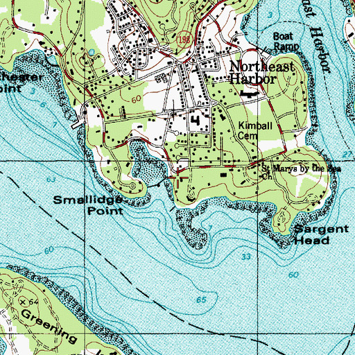 Topographic Map of Gilpatrick Cove, ME