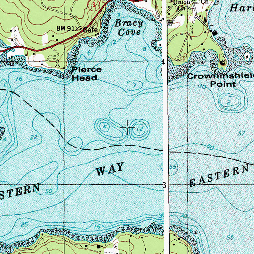 Topographic Map of Long Pond Shoal, ME