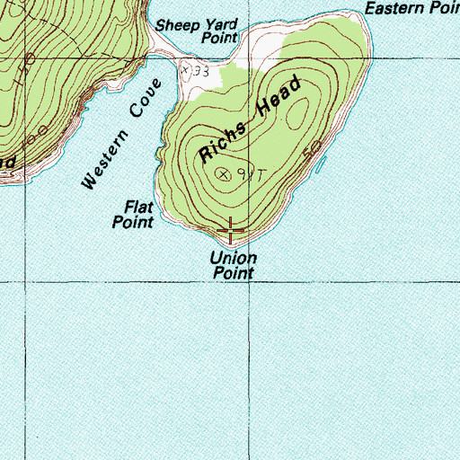 Topographic Map of Union Point, ME
