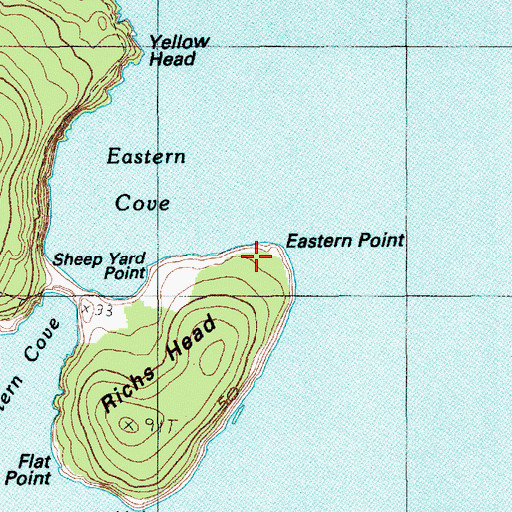 Topographic Map of Eastern Point, ME