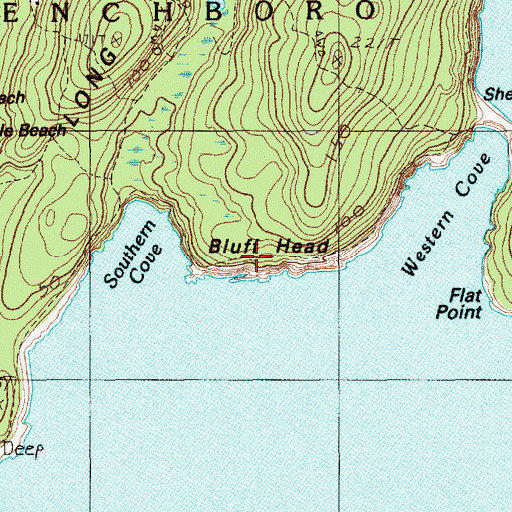 Topographic Map of Bluff Head, ME