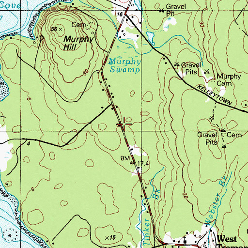 Topographic Map of Seal Cove Post Office, ME