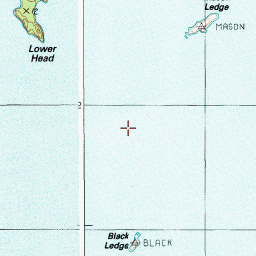 Topographic Map of Cod Ledge, ME