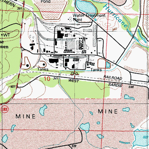 Topographic Map of Lignite, AR
