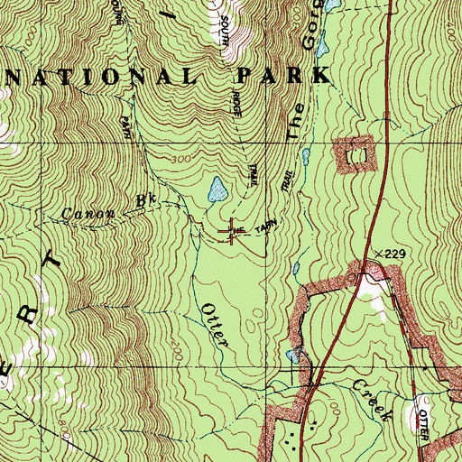 Topographic Map of The Tarn Trail, ME