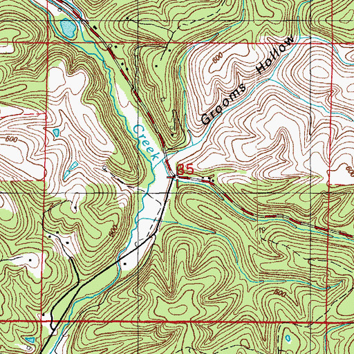 Topographic Map of Limedale Junction, AR