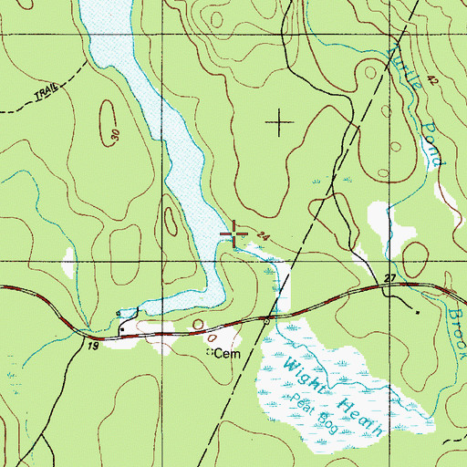 Topographic Map of Turtle Pond Brook, ME