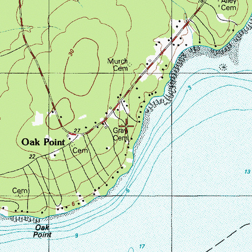 Topographic Map of Gray Cemetery, ME
